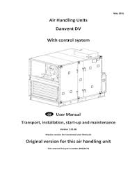Diagram of the locking system panel block (brev.) insulation between internal and external profile side. Air Handling Units Danvent Dv With Control System Manualzz