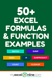 Excel Formulas Functions Examples Myexcelonline Excel Shortcuts Excel Formula Microsoft Excel Tutorial