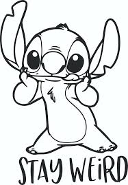 Ohana adorable cute stitch coloring pages. Stay Weird Stitich Decal Vinyl Sticker For Car Laptop Lilo Stitch Ebay Stitch Coloring Pages Stitch Svg Cricut Projects Vinyl
