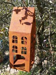 Edelrost Vogelhaus Björn zum Hängen - Angels Garden Dekoshop