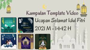 Karta lebaran je zvyčajne zdobená náboženskými témami, ako sú obrázky mešít, bubon a diamanty. Download Template Video Ucapan Idul Fitri 2021 1442 H Format Ppt