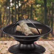 Yaheetech hexagon fire pit fireplace portable firepit iron brazier wood burning coal pit hex shaped fire bowl stove with spark screen cover for outdoor outside camping patio garden backyard 24in black. Pin On Home