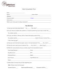 Client Consultation Form Pdf Facial Room Esthetician Esthetician Room