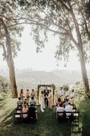 Intimate Ceremony Overlooking Honolulu Gorgeous Arched Greenery Served As The Perf Intimate Wedding Ceremony Hawaii Destination Wedding Small Intimate Wedding