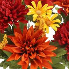 Wholesale shrub & bare root tree nursery in michigan currently reserving trees and shrubs for fall 2021 shipping. Red Orange Mum Hydrangea Dahlia Mix Bush By Ashland Michaels