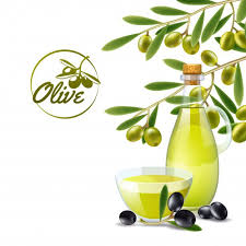 Download Olive Oil Pourer With Branch Of Green Olives Decorative Background Poster For Free In 2020 Olive Oil Packaging Oils Olive Oil