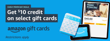 Values available from 5 euro to 100 euro. Amazon Prime Day Deal Buy 40 In Amazon Gift Cards Get 10 More Free