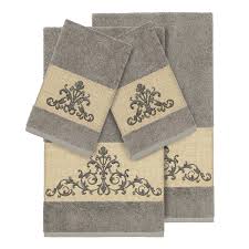 At first blush, bath towels may seem like the most mundane and necessary items you need in your bathroom. Linum Home Textiles 4 Piece Scarlet Embellished Bath Towel Set In 2021 Turkish Cotton Towels Towel Set Cotton Towels