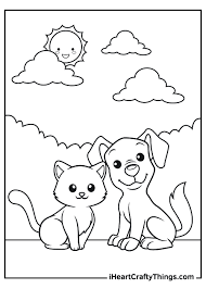 Pack these spring printables into a picnic basket for a family outing. Dog And Cat Coloring Pages Updated 2021