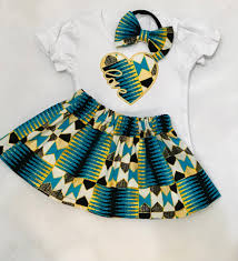 African Metallic Print Love Outfit