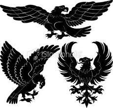 Birds Of Prey Logo Vector Birds Of Prey Including Eagles And Falcon Heraldry Designs In Black Heraldry Design Heraldry Illustration
