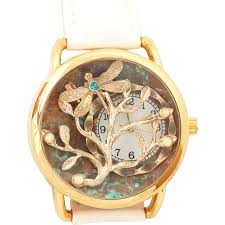 Ladies Wrist Watch Leather Wrist Watch Tree Of Life Gold Tone Unique Watch Wrist Watch Women Unique Watches Women Women Wrist Watch Watches Unique