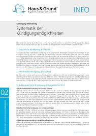 Die kündigung muss schriftlich erfolgen, § 568 bgb. Https Www Hausundgrund Hilden De Fileadmin Root Media Downloads 02 Systematik Der Kuendigungsmoeglichkeiten Pdf