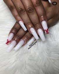 40 White Acrylic Nails To Try This Year Dope nails red nails hair and nails perfect nails gorgeous nails pretty nails cute acrylic nails nagel gel nails inspiration.