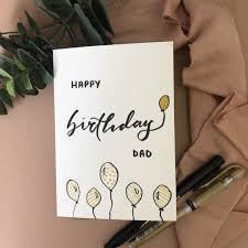 Handmade Birthday Greetings For Dad Custom Birthday Card Happy Birthday Dad Happy Birthday Dad Cards Happy Birthday Calligraphy Happy Birthday Cards Handmade