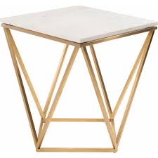 Black And White Marble Side Table Nuevo Modern Furniture Hgtb263 Jasmine Side Table White Marble Geometric Gold Brushed Stainless Base Stainless Steel Side Table Marble Side Tables Stainless Steel Table