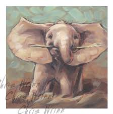 You will be able to choose your own colors and interact with our keepers as they assist our animals in creating the art pieces. A New Day Baby Elephant Painting Cute Elephant 5x5 Inches On Panel