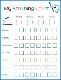 Brushing Teeth Chart Tooth For Little Ones Printable Tian Yi