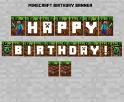 How much does it cost to make a birthday banner? Hey I Found This Really Awesome Etsy Listing At Https Www Etsy Com Listing 19286 Minecraft Birthday Minecraft Happy Birthday Happy Birthday Banner Printable