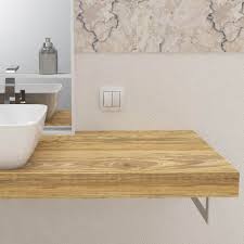 Il prezzo si riferisce al solo piano, non alla composizione. Mensola Per Lavabo In Legno Massello Vecaetagere Mensole Arredamento Bagno Legno