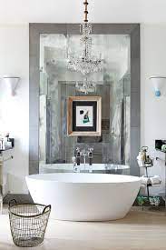 White and blue bathroom interior illustration, towel bathroom toilet, toilet, purple, angle, furniture png. 41 Bathrooms With Mirrors Above Bathtubs Shelterness