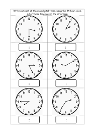 24 hour clock converter printable. Convert Analogue And Digital Times Teaching Resources