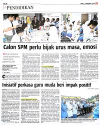 Posted by hana_hide at 10:30 pm. Calon Spm Perlu Bijak Urus Masa Emosi Berita Harian 14 November 2018 Pkg Penanti