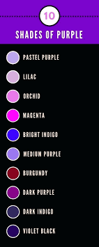 gorgeous light purple shades colors names pastel colours