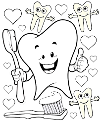 Improved tooth and toothbrush coloring pages impressive page from tooth and toothbrush coloring pages. Colouring Page Love Your Teeth Rooftop Post Printables