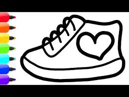 Coloring Pages 8 Shoes Examples Of Simple Drawing For Children Youtube Drawing For Kids Coloring For Kids Colors For Toddlers