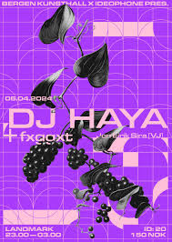 Bergen Kunsthall x Ideophone pres: DJ Haya (PLE), fxggxt (NO), Jon Eirik  Sira (VJ) at Landmark, Bergen