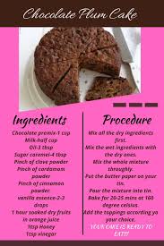 Chocolate Plum Cake Recipe In 2021 Plum Cake Cake Ingredients Foodie
