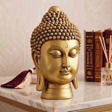 Global Grabbers Buddha Idol Statue | Show Pieces for Home Decor Living Room (GOLDEN4) : Amazon.co.uk: Home & Kitchen