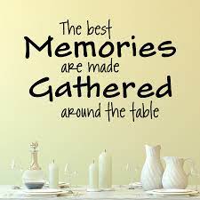 Whether you're leading the kitchen of your town's favorite diner or if you're on your way to becoming the next wolfgang puck, all chefs share a common drive and point of view. Memories Are Made Around The Table Wall Quotes Decal Wallquotes Com