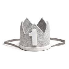 1st Birthday Crown For Boy First Birthday Boy Party Crown Gray White Birthday Crown For Boy Boy Crown Boy Birthday Parties