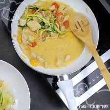 Hahnchen Zoodle Pfanne In Parmesansosse Essen Ohne Kohlenhydrate Rezept Low Carb Rezepte Rezepte Gesundes Essen