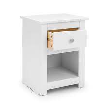 Succumb to the charm of a valentine white bedside table with 1 drawer modelled on the furniture of bygone days. Radley White 1 Drawer Bedside Table