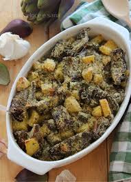 Patate al forno con carciofi. Carciofi E Patate Gratinati Al Forno