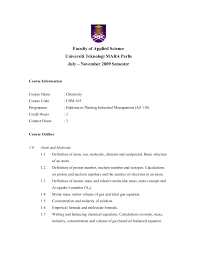 After gaining diploma information technology, students are able to seek a career in the information technology industry to evolve technology solutions meeting the business as well as information requirements of the. Chemistry Syllabus Uitm