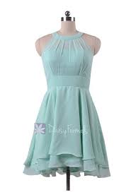 Short High Low Mint Green Chiffon Bridesmaid Dress Mint Chiffon Party Formal Dress Cst2225 Green Chiffon Bridesmaid Dress Mint Bridesmaid Dresses Chiffon Bridesmaid Dress
