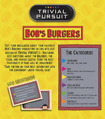 Just like the hit quiz show, you have 3 guesses, so use them wisely! Trivial Pursuit Bob S Burgers Quickplay Edition Trivia Game Questions From Bob S Burgers 600 Questions Die In Walmart Com
