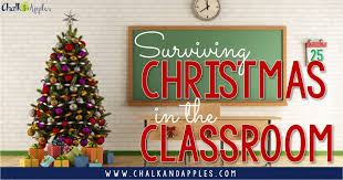 The best classroom decoration ideas for fall including cute fall bulletin boards, classroom door decorations. Surviving December In The Classroom Chalk Apples