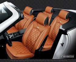 For Subaru Xv Forester Outback Legacy Impreza Black Brand Luxury Car Leather Seat Cover Front Rear Complete Leather Seat Covers Car Seats Interior Accessories