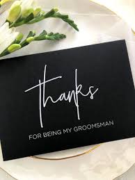 The unique waffle robe is made from signature bamboo lyocell one of the best thank you gifts for bookworms is of course a unique set of bookends. Thank You Cards Best Man Bridal Party Groomsman Gifts Groomsmen Gift Ideas Black White Thanks For Being My Groomsman Wedding Day Card Paper Paper Party Supplies