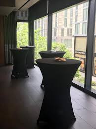 36 Round X 42 Inch Tall Black Stretch Fitted Spandex Highboy Cocktail Table Cover Cocktail Tables Round Table Covers Table Covers