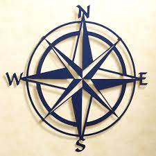 Canvas wall art, framed wall art, photography wall art Compass Rose Indoor Outdoor Metal Wall Art