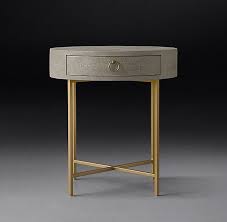 Cela Shagreen Round Bedside Table Bedside Table Round Round Bedside Bedside Table