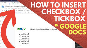 How To Insert A Checkbox In Google Docs Youtube
