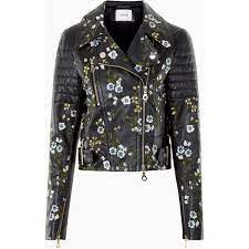 Frazey Jacket Embroidered Leather Pre Spring 2017 Erdem Com Liked On Polyvore Featuring Outerwe Jackets Real Leather Jacket Embroidered Leather Jacket