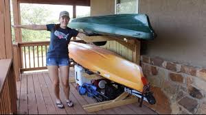 My wilderness pungo 140 is 28″ wide so i went. 15 Space Saving Diy Kayak Rack Plans That You Can Build Easily